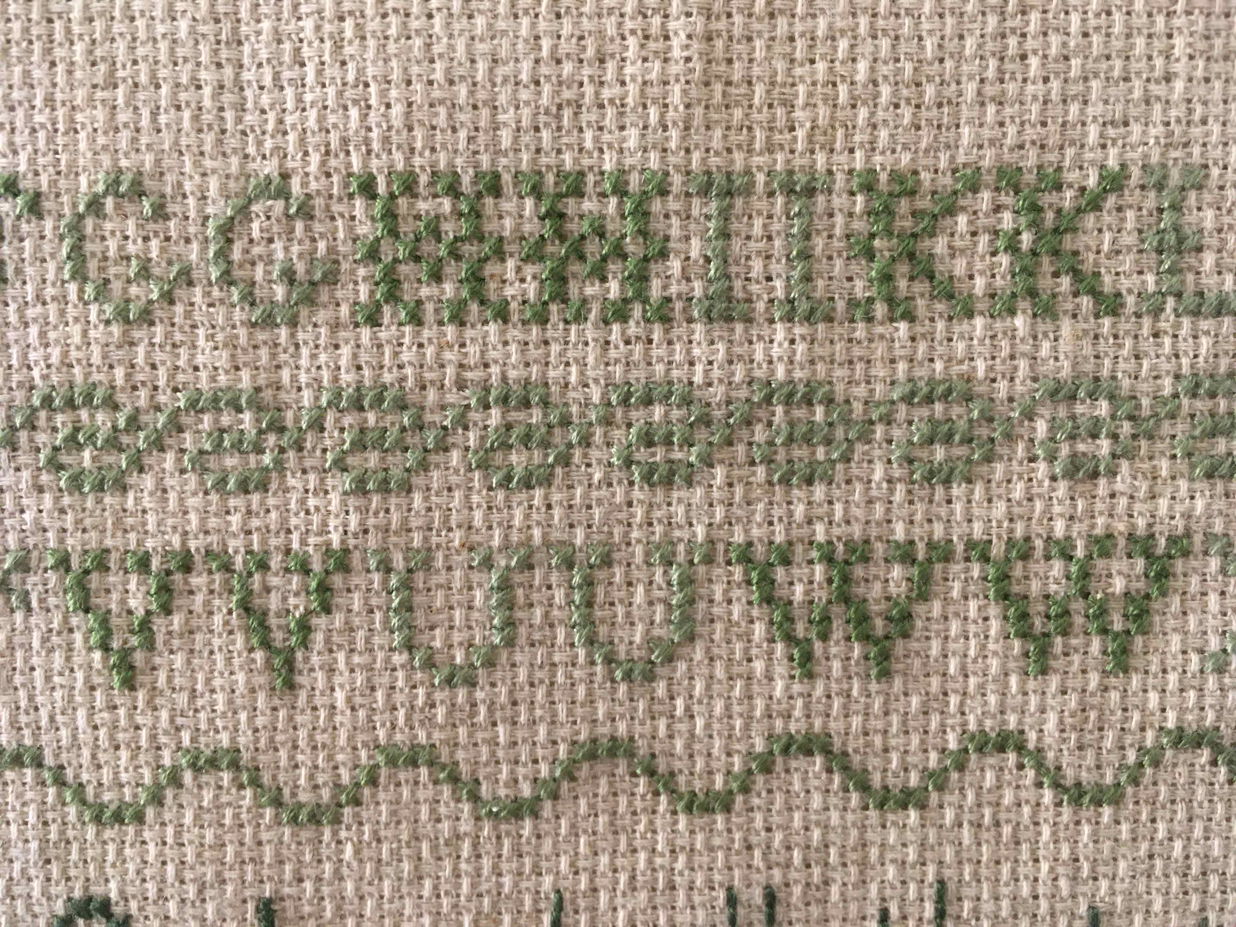 Austen Sampler cross stitch - 1